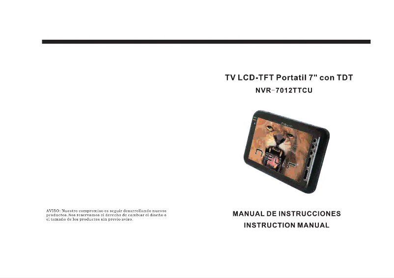 Imagen de la primera página del manual del dispositivo NVR7012