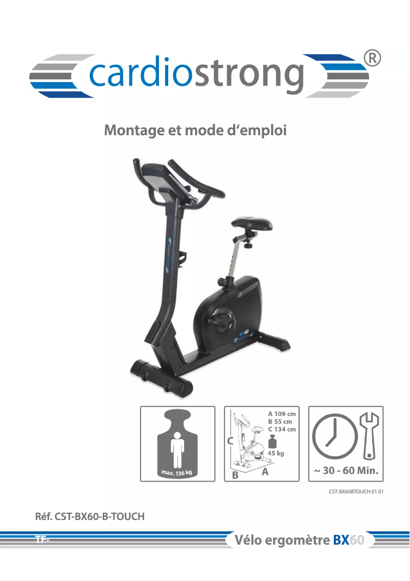 Página nº 1 - Manual de usuario Cardiostrong BX60 Touch