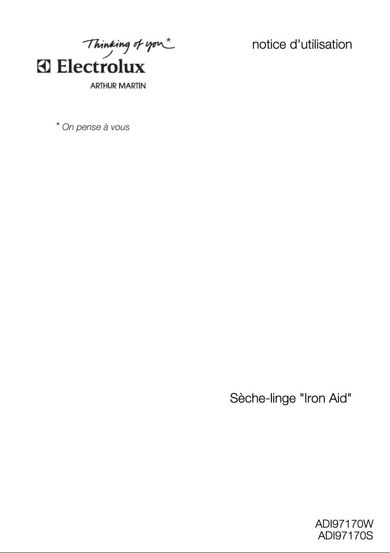 Página 1 del manual Manual de usuario Arthur Martin-Electrolux ADI 97170 W