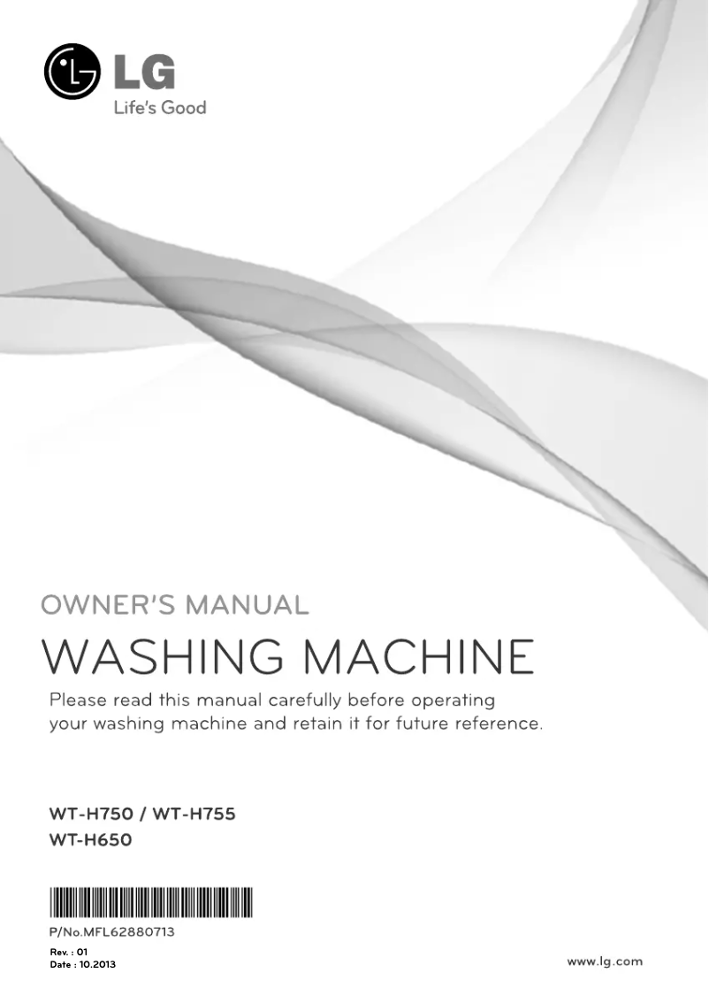 Página 1 del manual Manual de usuario LG WT-H755