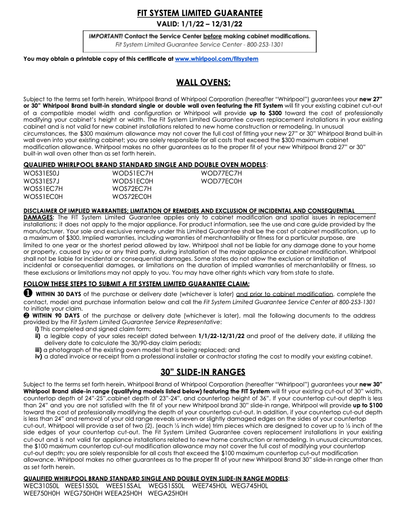 Página 1 del manual Instrucciones / montaje Whirlpool WOS72EC7HS