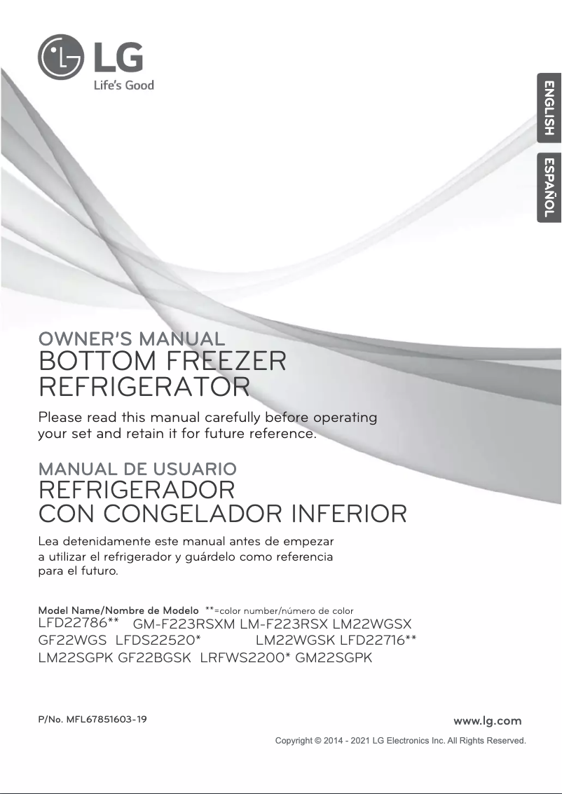 Imagen de la primera página del manual del dispositivo LM22SGPK