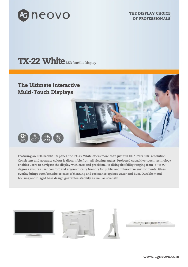 Imagen de la primera página del manual del dispositivo TX-22