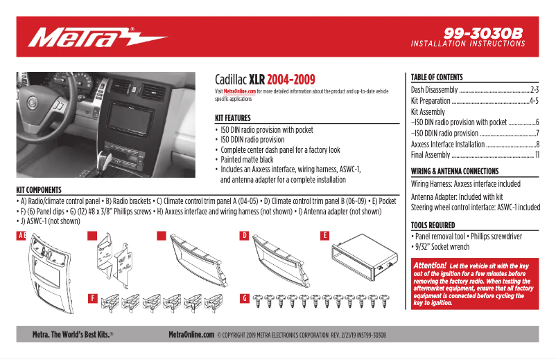 Imagen de la primera página del manual del dispositivo 99-3030B