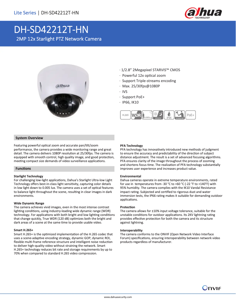 Imagen de la primera página del manual del dispositivo SD42212T-HN