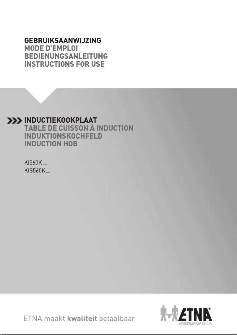 Imagen de la primera página del manual del dispositivo KIS560KZT