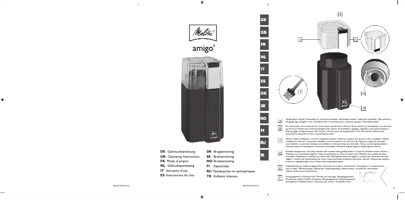 Página 1 del manual Manual de usuario Melitta Amigo