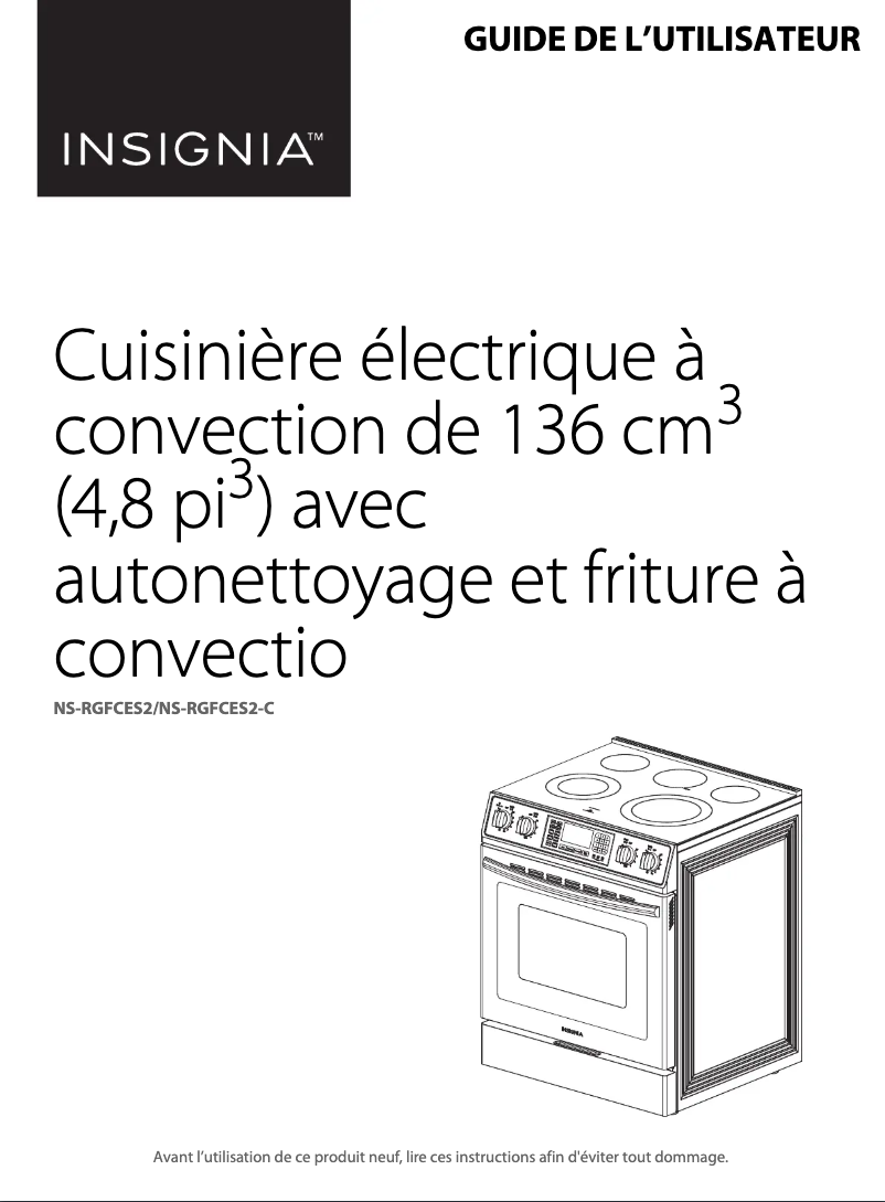 Imagen de la primera página del manual del dispositivo NS-RGFCES2