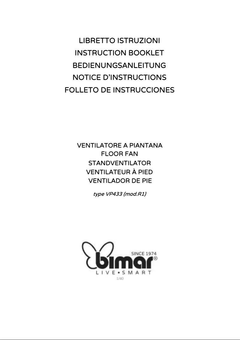 Imagen de la primera página del manual del dispositivo VP433