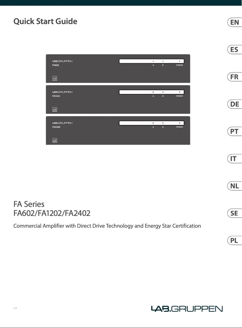 Imagen de la primera página del manual del dispositivo FA602