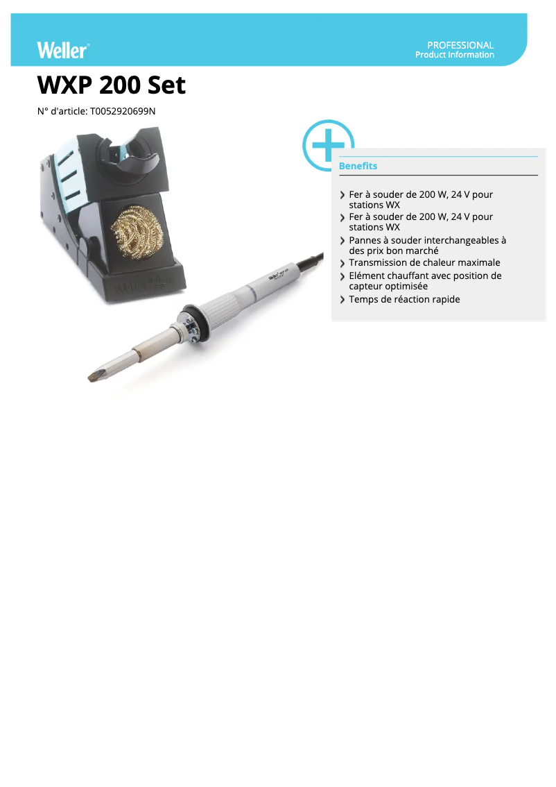 Imagen de la primera página del manual del dispositivo WXP 200 Set