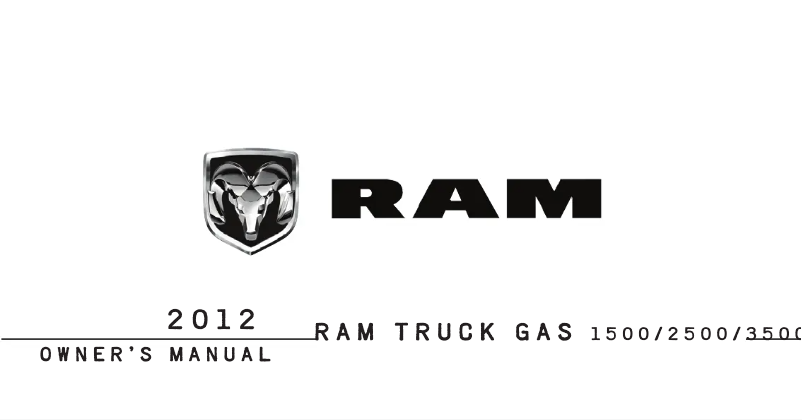 Imagen de la primera página del manual del dispositivo RAM 2500 (2012)