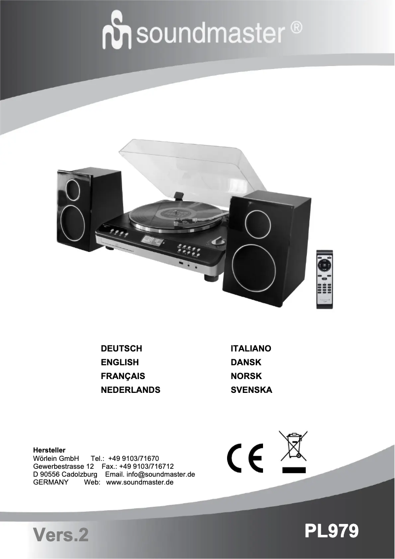 Página 1 del manual Manual de usuario Soundmaster PL979