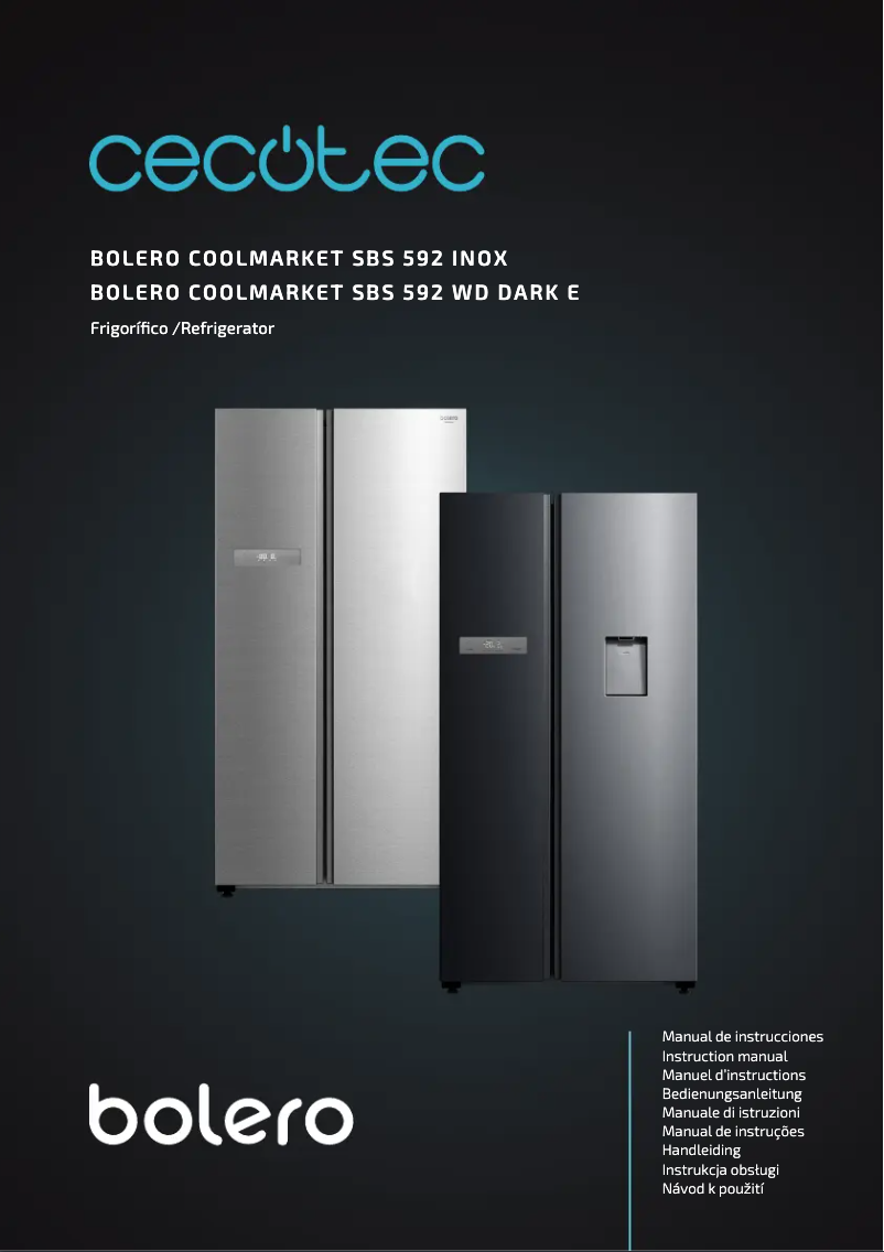 Imagen de la primera página del manual del dispositivo Bolero CoolMarket SBS 592