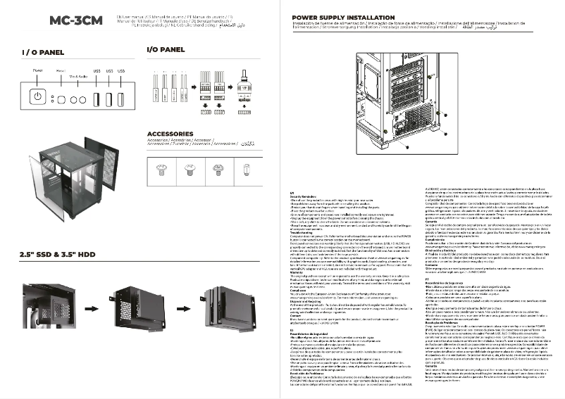 Imagen de la primera página del manual del dispositivo MC-3CM