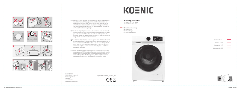 Página 1 del manual Manual de usuario Koenic KWM 8156 A INV