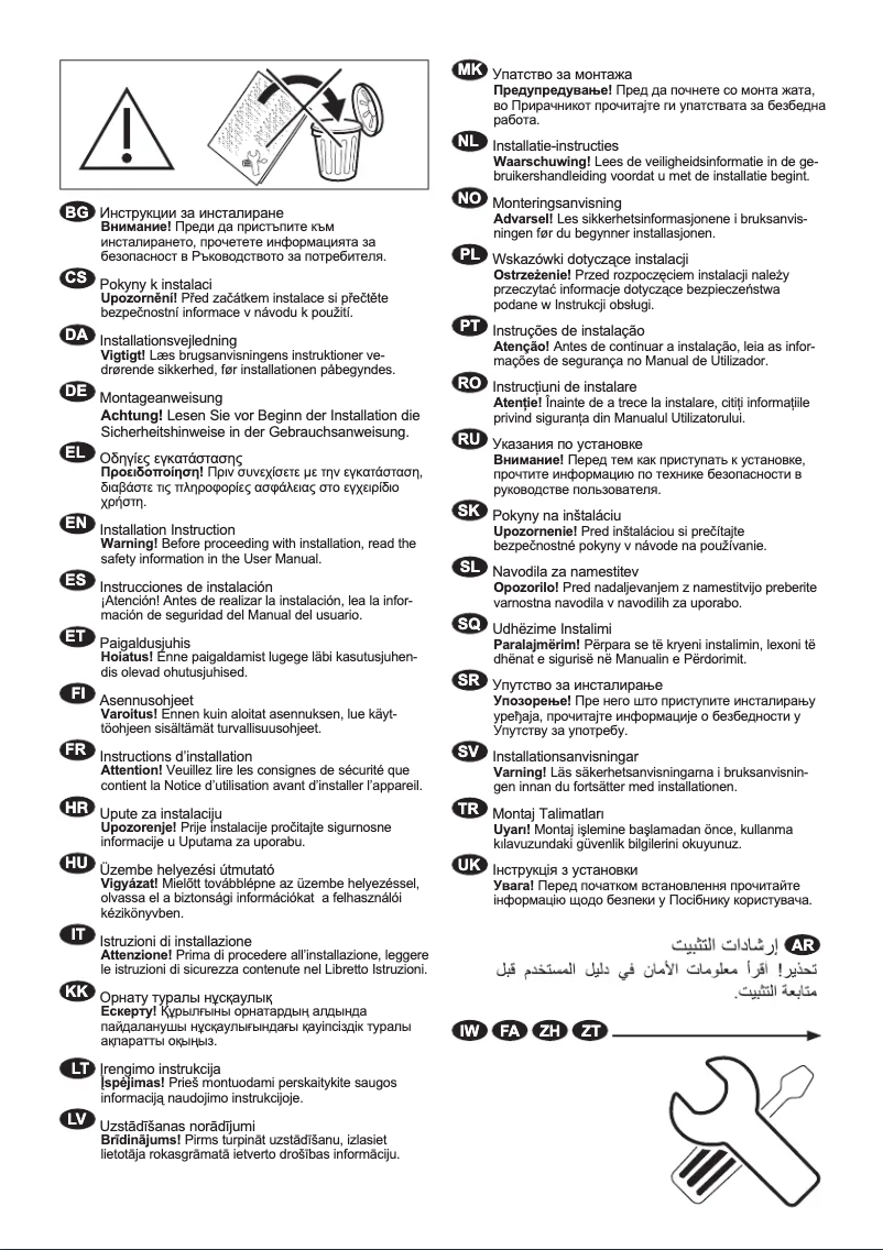 Imagen de la primera página del manual del dispositivo EW6F349S