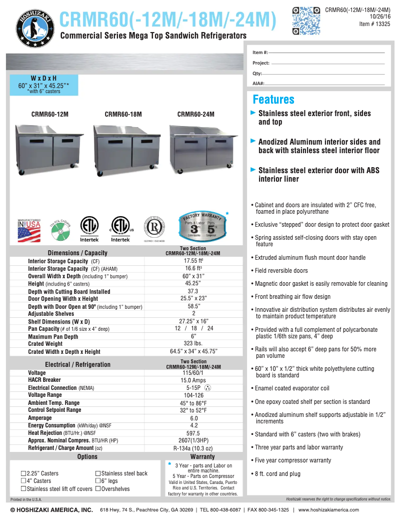 Imagen de la primera página del manual del dispositivo CRMR60-12M