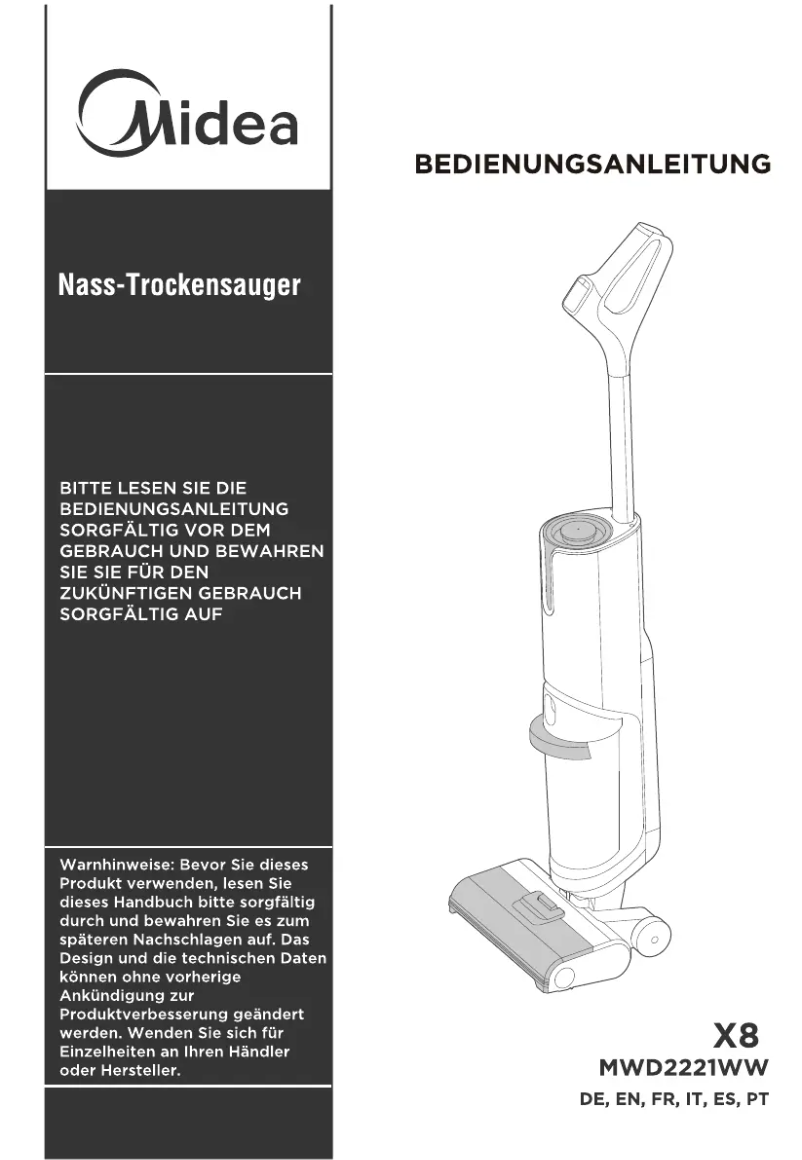 Imagen de la primera página del manual del dispositivo X8