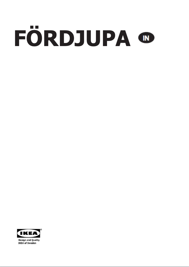 Página 1 del manual Manual de usuario Ikea FÖRDJUPA 304.612.69