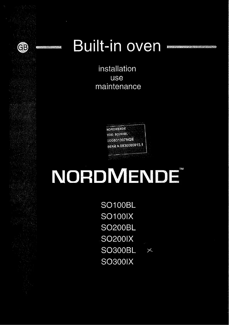 Página 1 del manual Manual de usuario Nordmende SO300IX