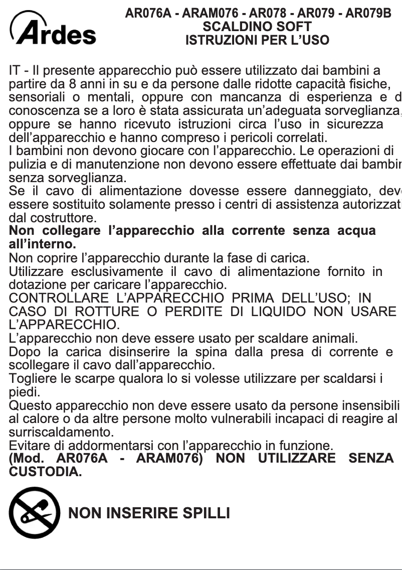 Página 1 del manual Manual de usuario Ardes AR079B