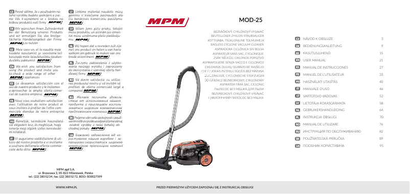 Página 1 del manual Manual de usuario MPM MOD-25