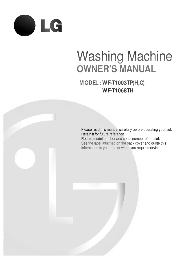 Imagen de la primera página del manual del dispositivo WF-T1003TH