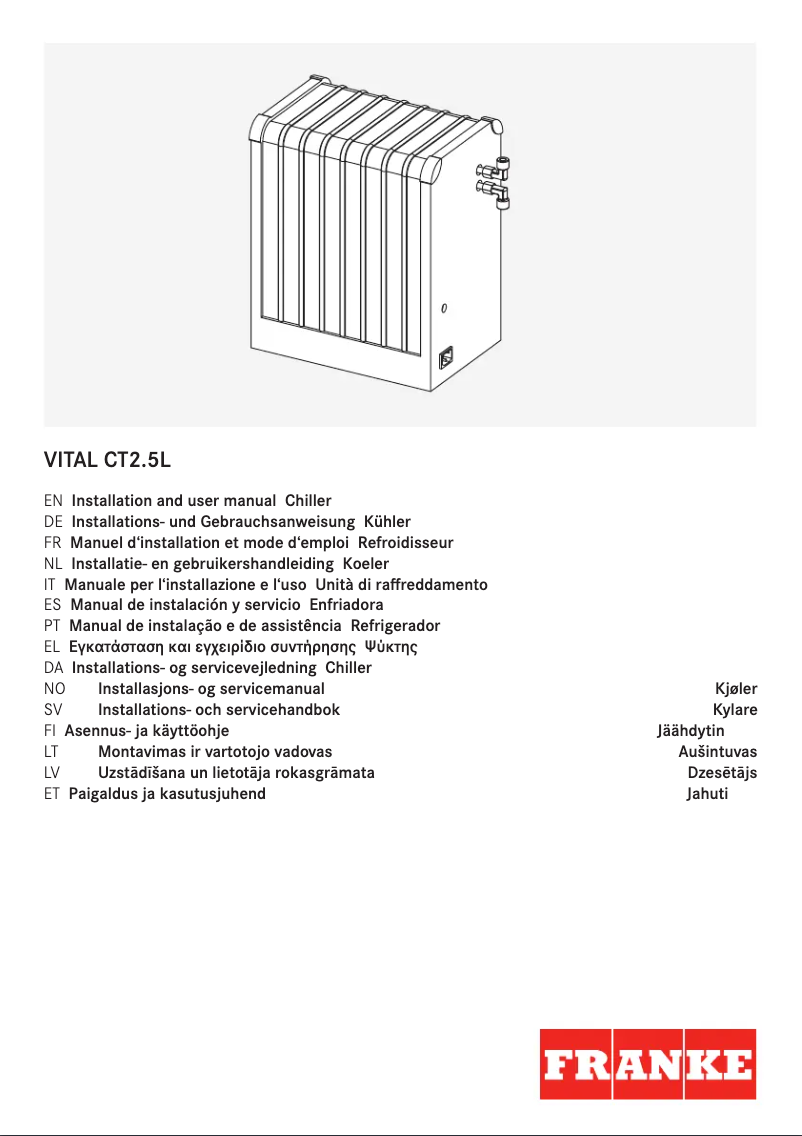 Página 1 del manual Manual de usuario Franke VITAL CT2.5L