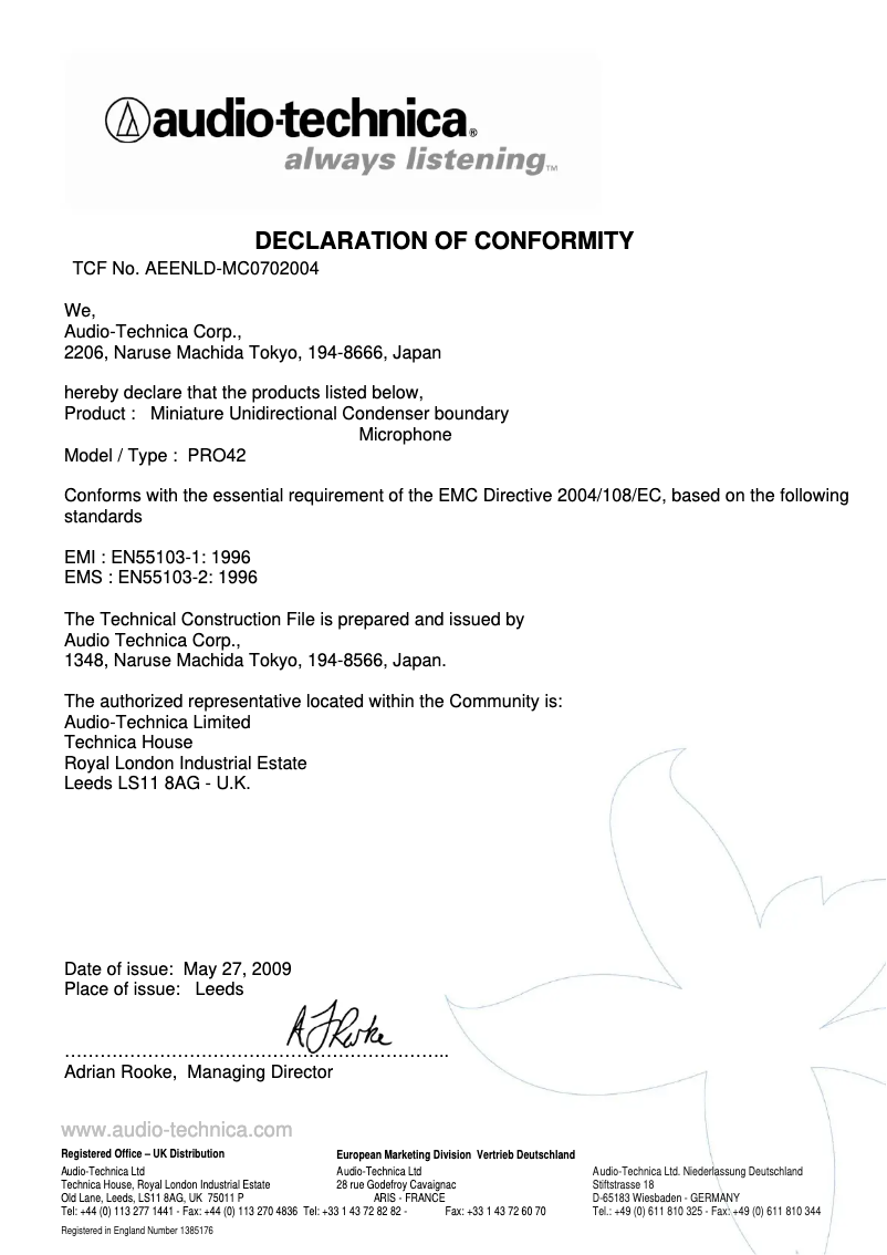 Imagen de la primera página del manual del dispositivo PRO42