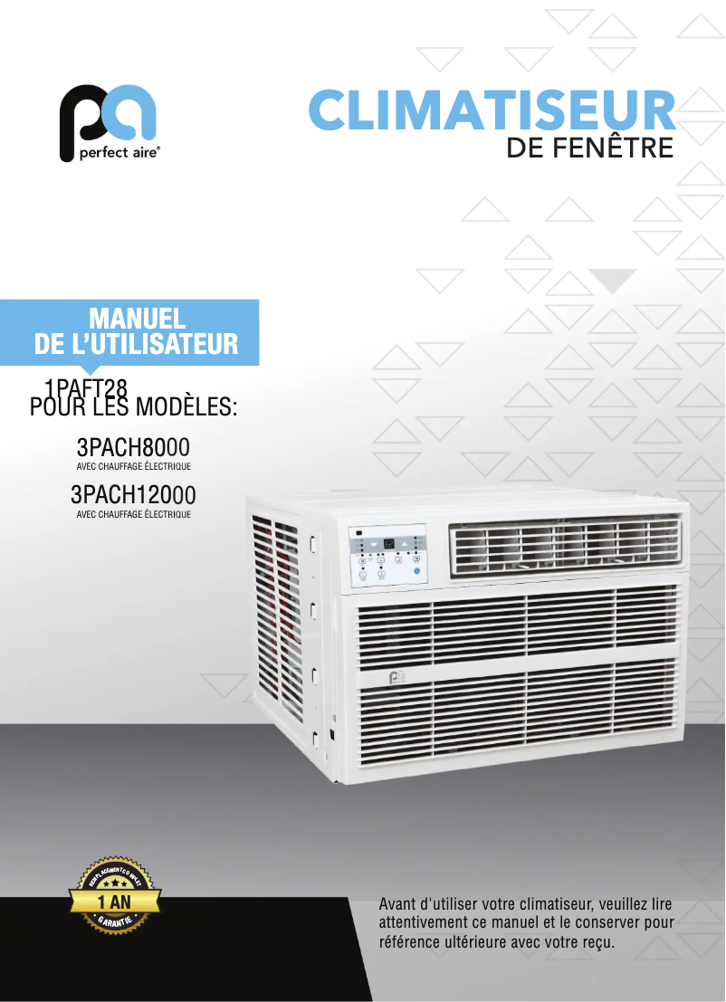 Página 1 del manual Manual de usuario Perfect Aire 3PACH12000