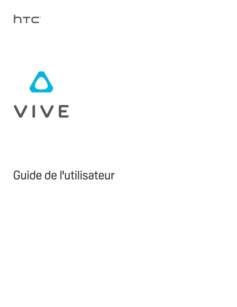 Imagen de la primera página del manual del dispositivo Vive PRE