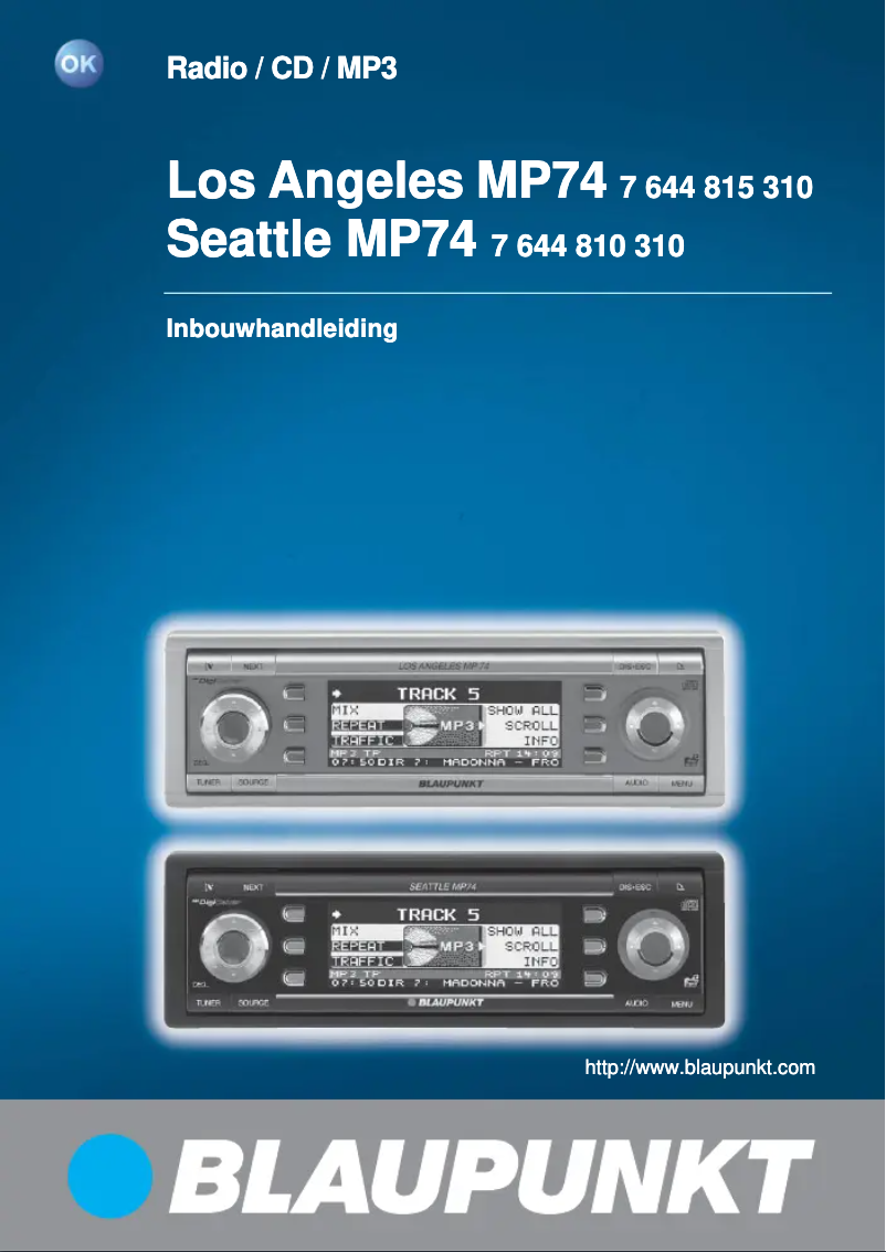 Página 1 del manual Manual de usuario Blaupunkt Los Angeles MP74