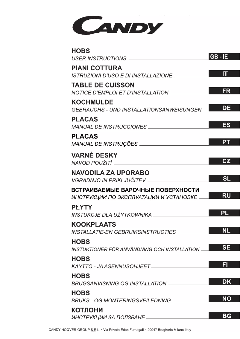 Página 1 del manual Manual de usuario Candy CH742B