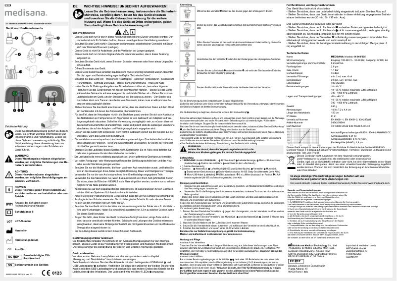 Página 1 del manual Manual de usuario Medisana IN 600