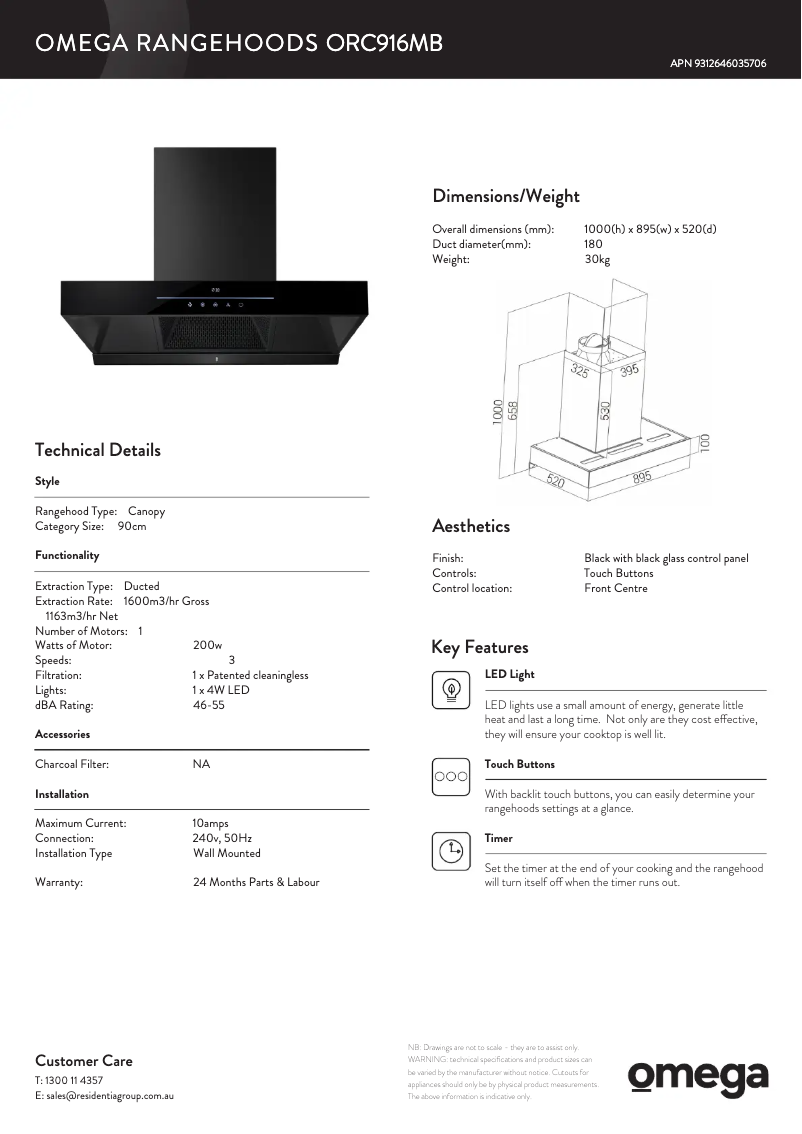 Imagen de la primera página del manual del dispositivo ORC916MB