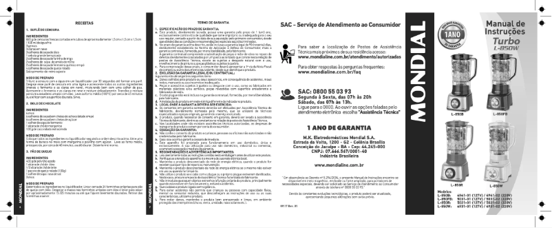 Página 1 del manual Manual de usuario Mondial Turbo L-850W