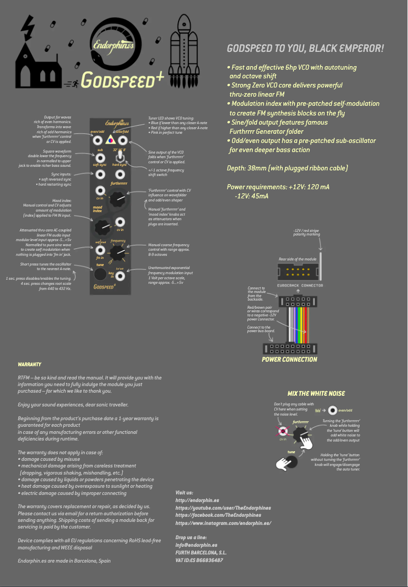 Imagen de la primera página del manual del dispositivo Godspeed