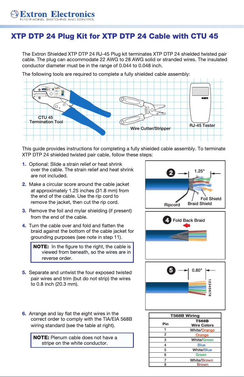 Imagen de la primera página del manual del dispositivo XTP DTP 24