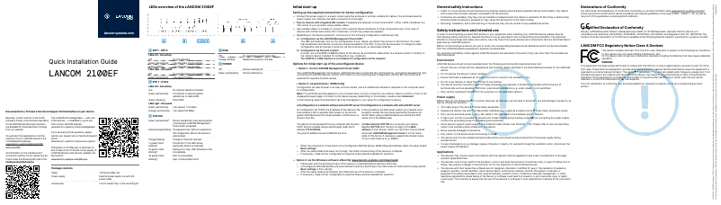 Imagen de la primera página del manual del dispositivo 2100EF