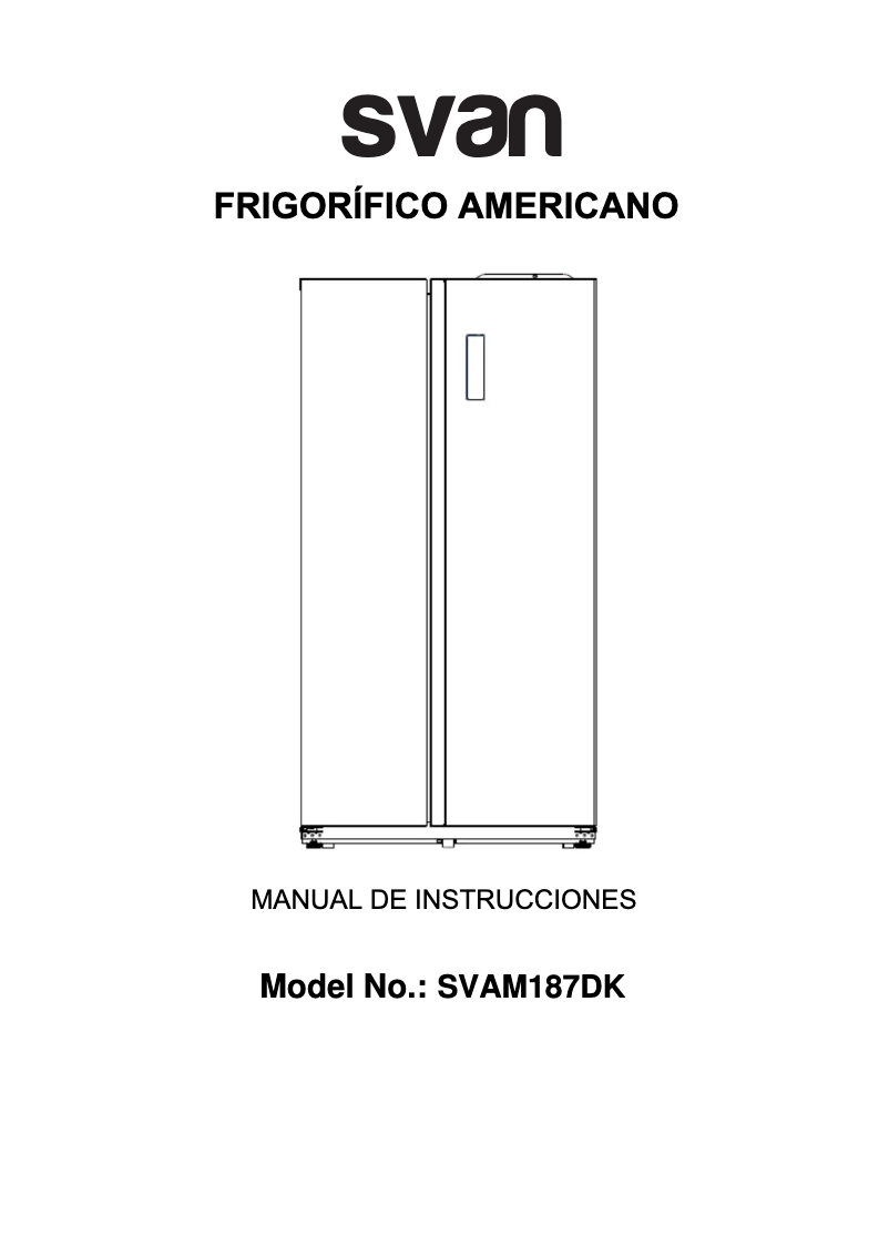 Página 1 del manual Manual de usuario SVAN SVAM187DK