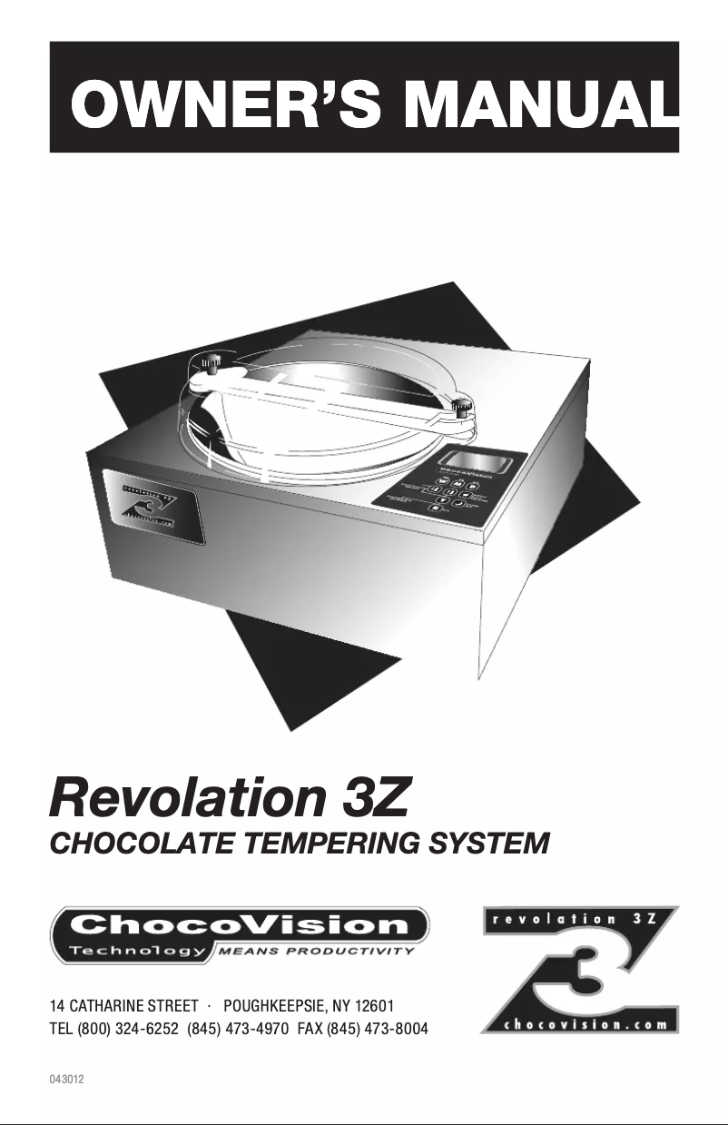 Página 1 del manual Manual de usuario ChocoVision Revolation 3Z