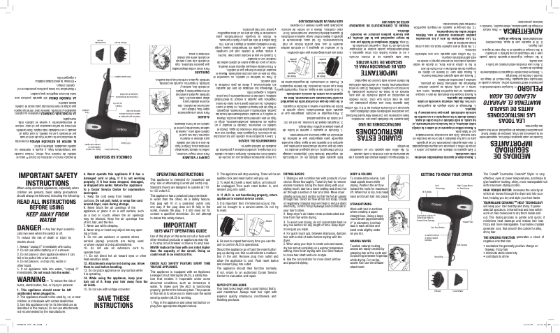 Página 1 del manual Manual de usuario Conair 225NP