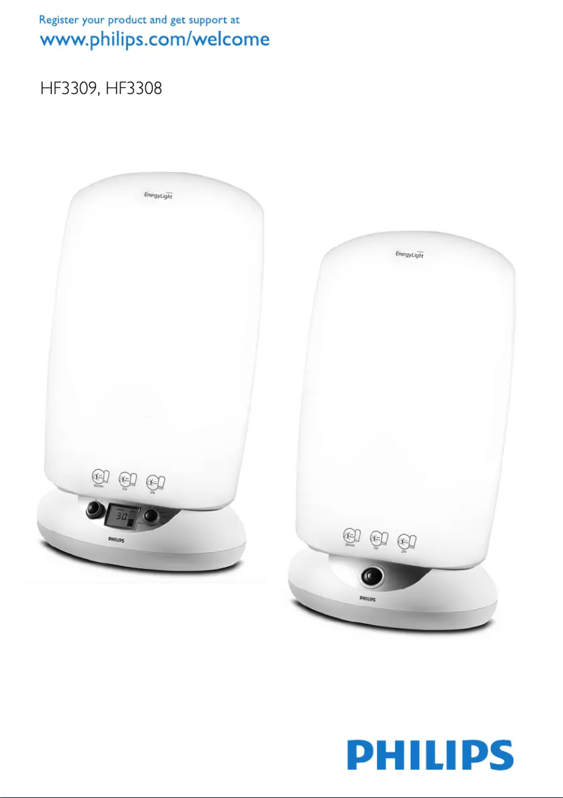 Imagen de la primera página del manual del dispositivo EnergyLight HF3308