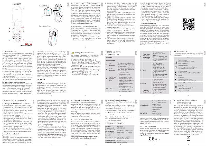Página nº 1 - Manual de usuario AEG M1500
