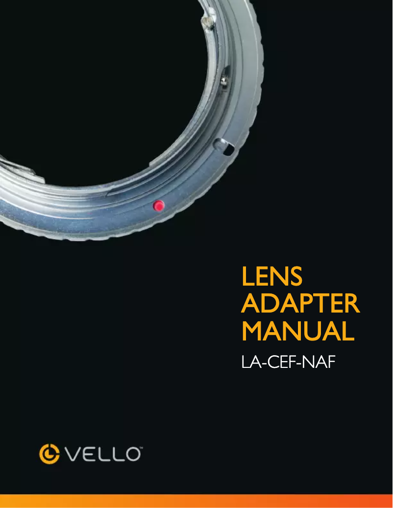 Página 1 del manual Manual de usuario Vello LA-CEF-NAF