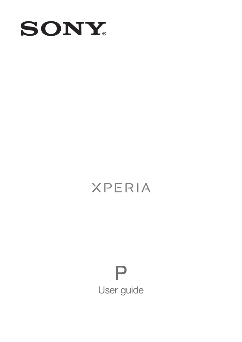 Imagen de la primera página del manual del dispositivo Xperia P