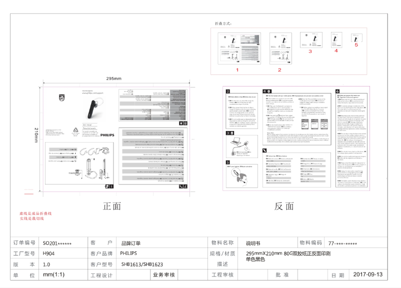 Imagen de la primera página del manual del dispositivo SHB1613