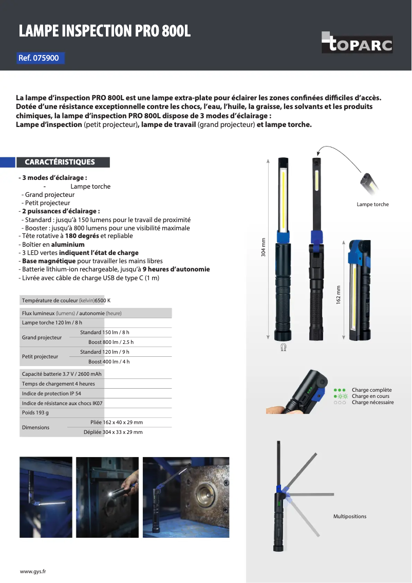 Imagen de la primera página del manual del dispositivo PRO 800L