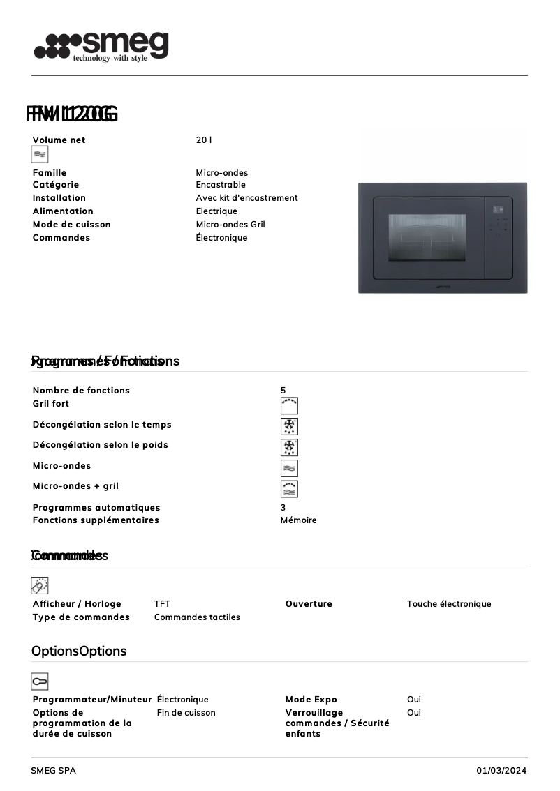 Imagen de la primera página del manual del dispositivo FMI120G